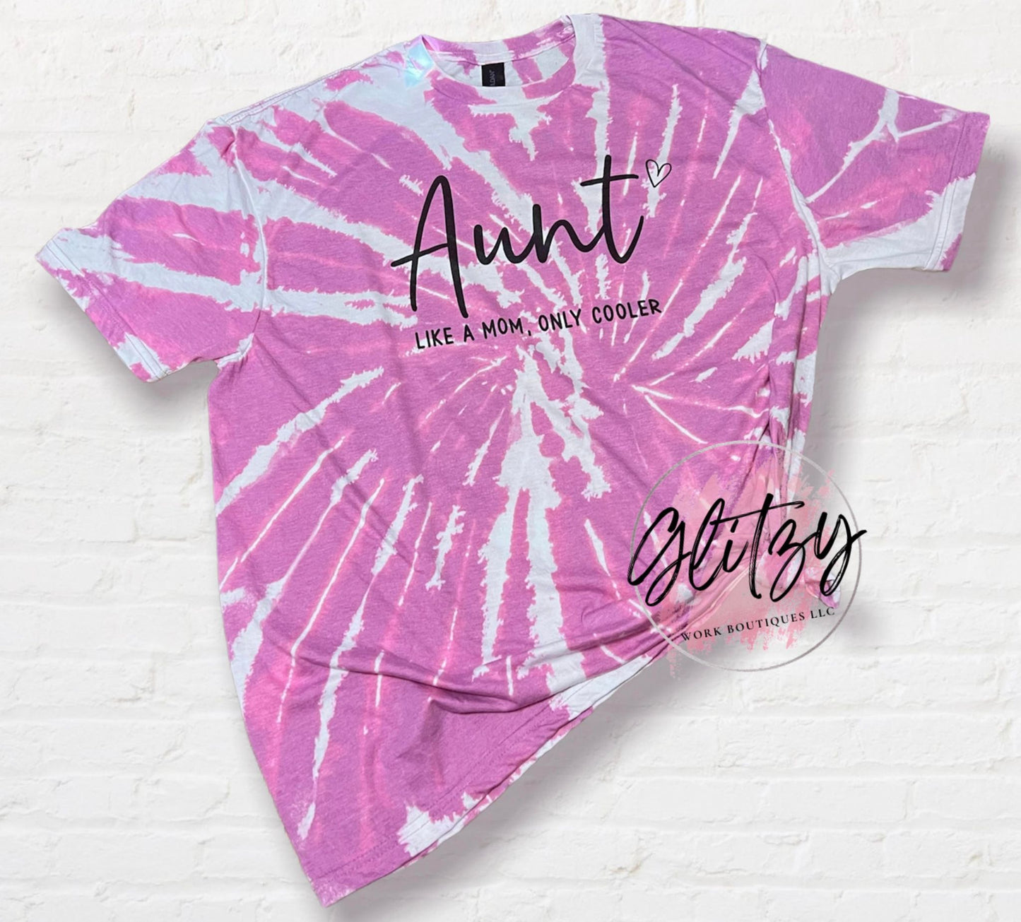 Aunt Like a Mom Only Cooler Bleached Tee