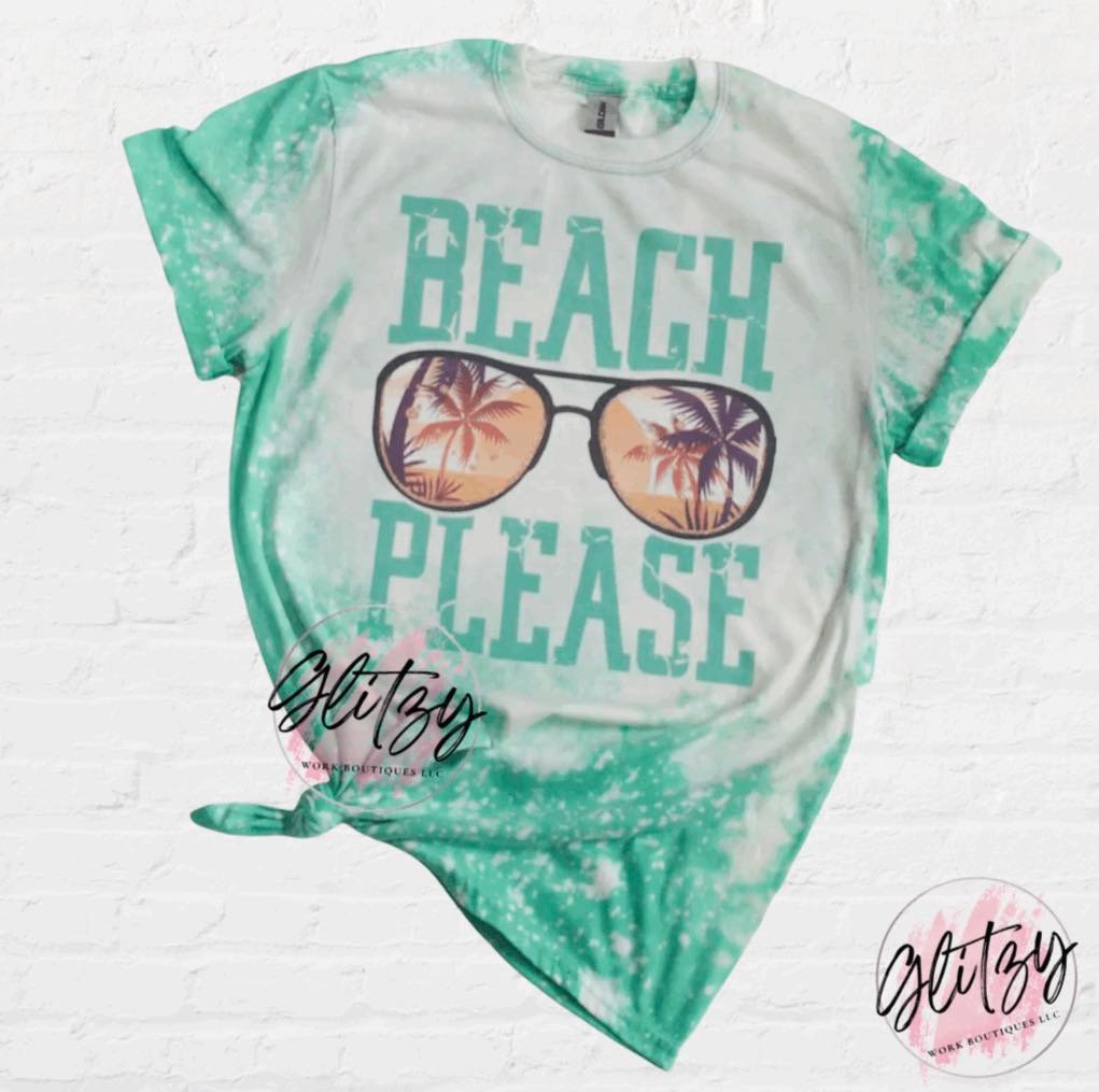 Beach Please Bleached Tee