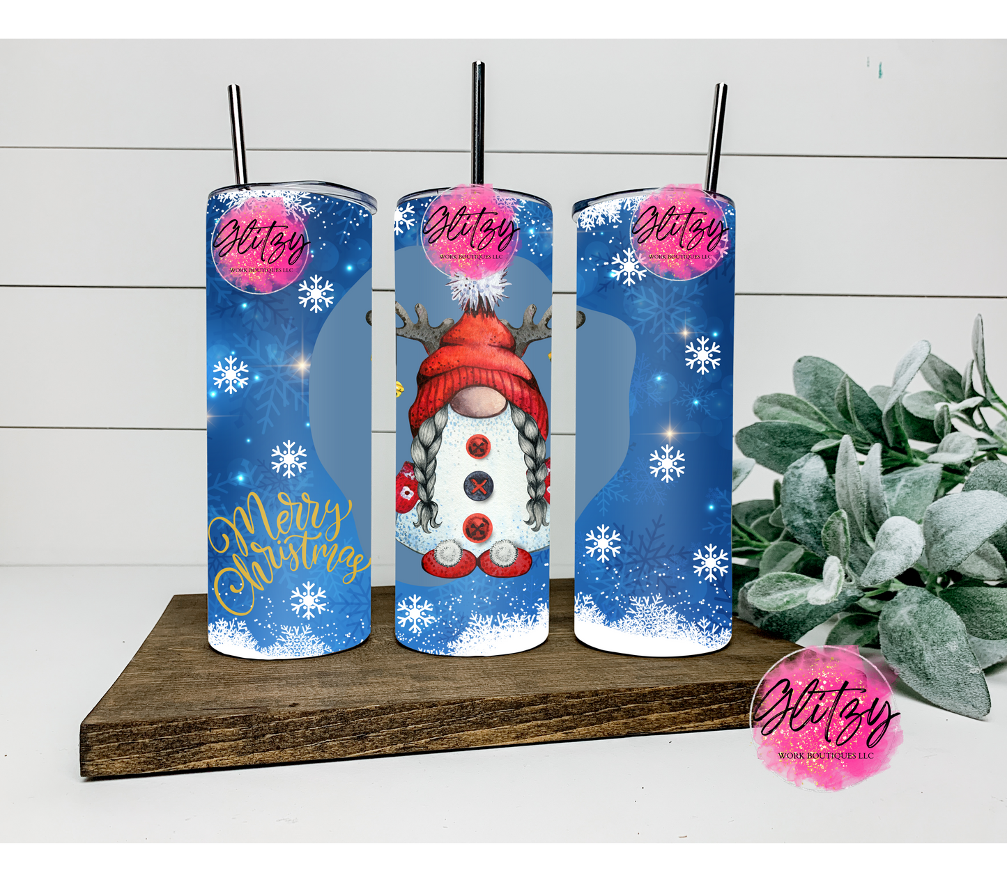 Merry Christmas Gnome Tumbler