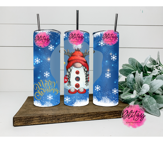 Merry Christmas Gnome Tumbler