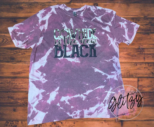 Cowhide is the new BLACK Bleached Tee