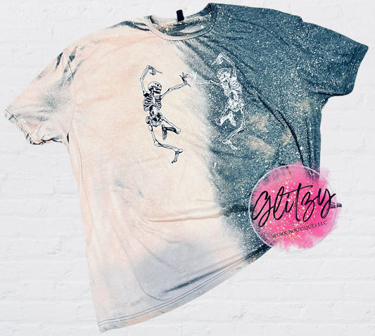 Dancing Skellies Half Bleached Tee