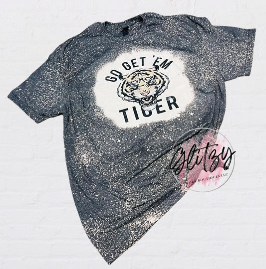 GO GET EM TIGER Bleached Tee