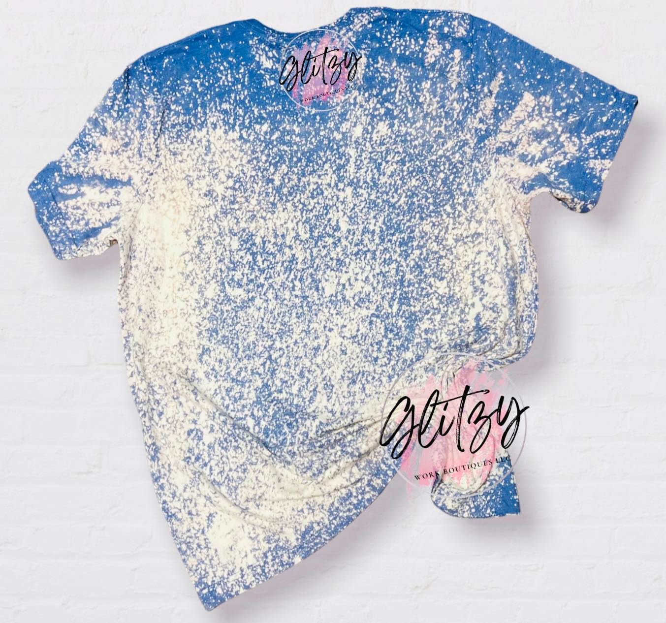 KANSAS CITY Leopard Lightning Bolt Bleached Tee