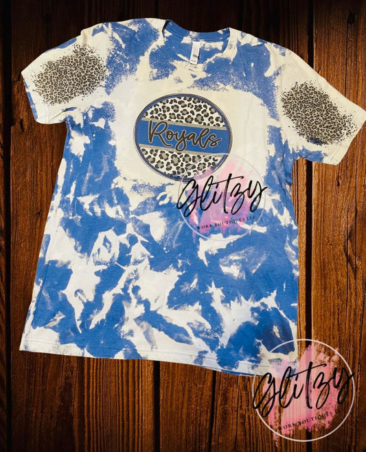 KC Royals with Leopard Patching Bleached Tee