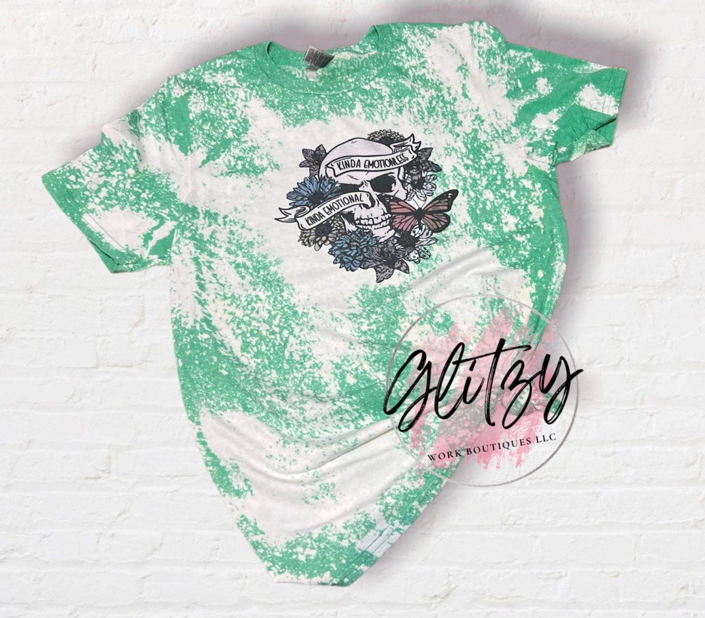 KINDA EMOTIONAL KINDA EMOTIONLESS Bleached Tee