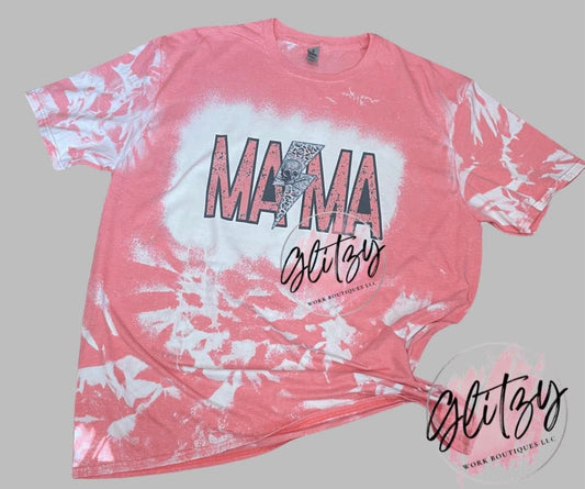 MAMA Lightning Bolt Bleached Tee