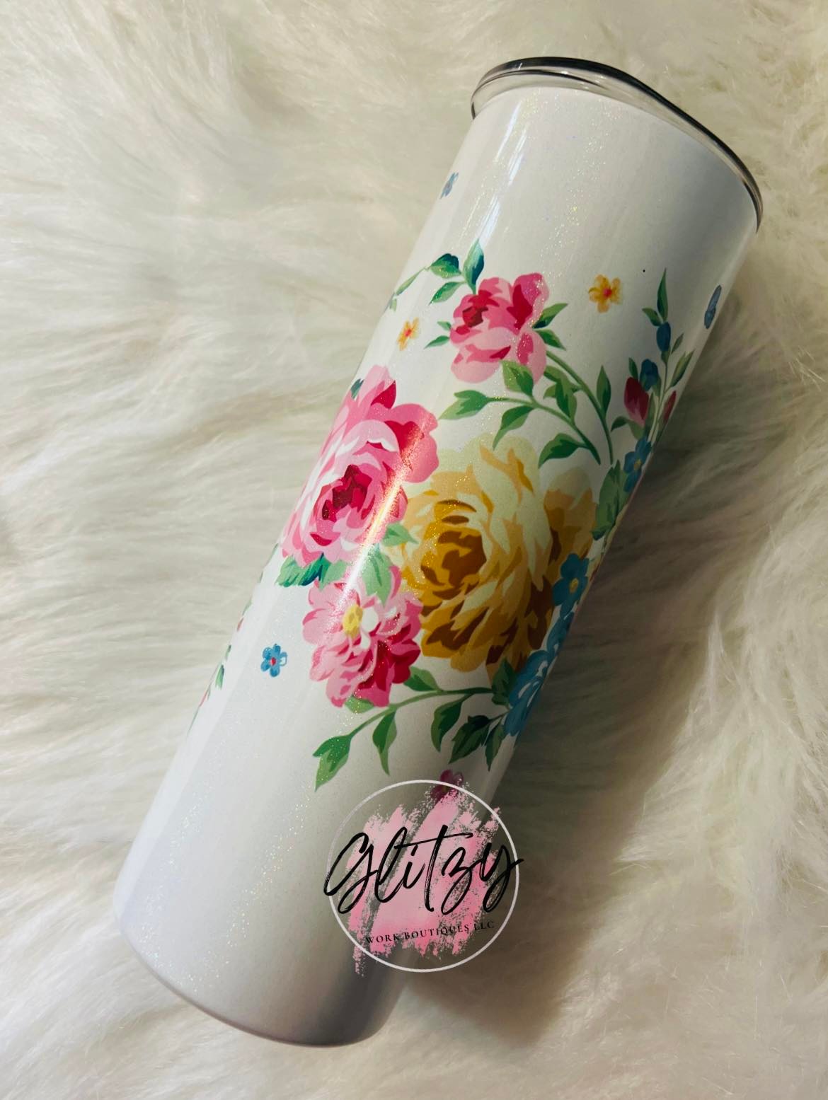 Pioneer Woman Floral White 20oz Tumbler