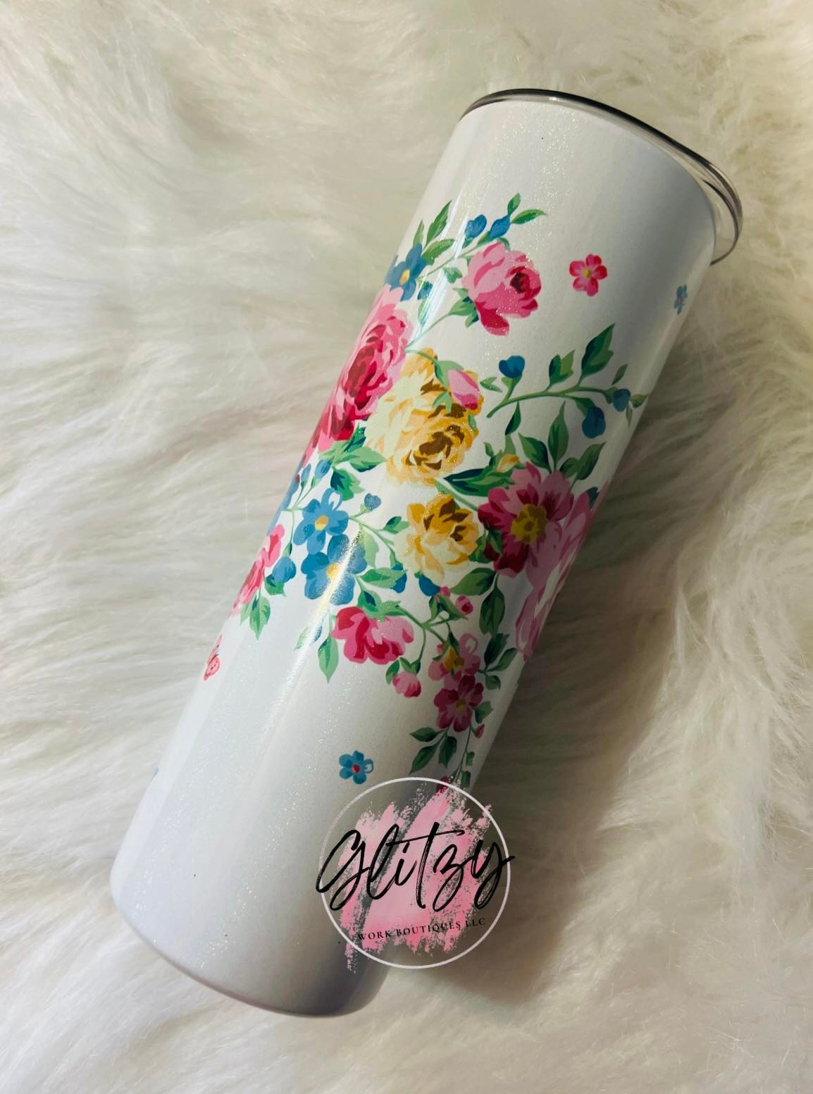 Pioneer Woman Floral White 20oz Tumbler