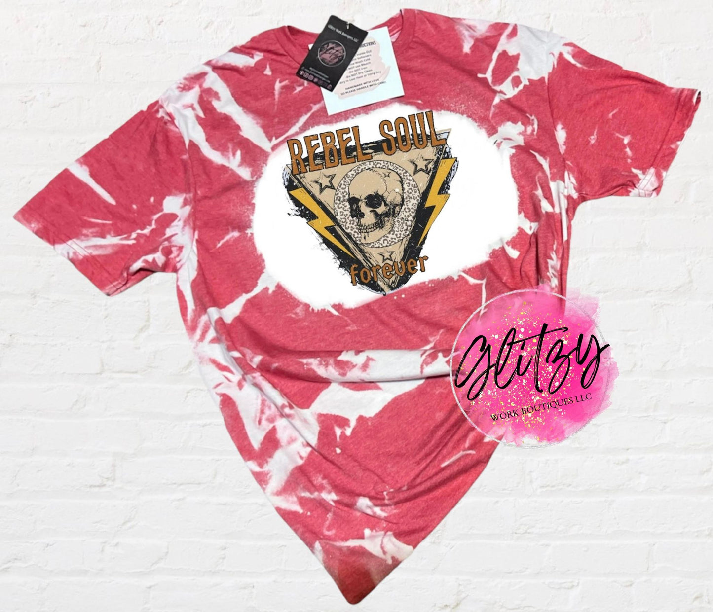 REBEL SOUL FOREVER Bleached Tee