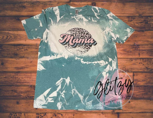 Retro Mama Leopard Bleached Tee