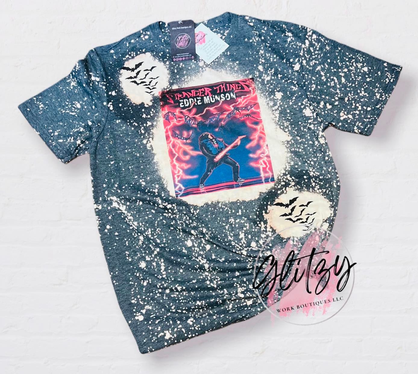 STRANGER THINGS EDDIE MUNSON Bleached Tee