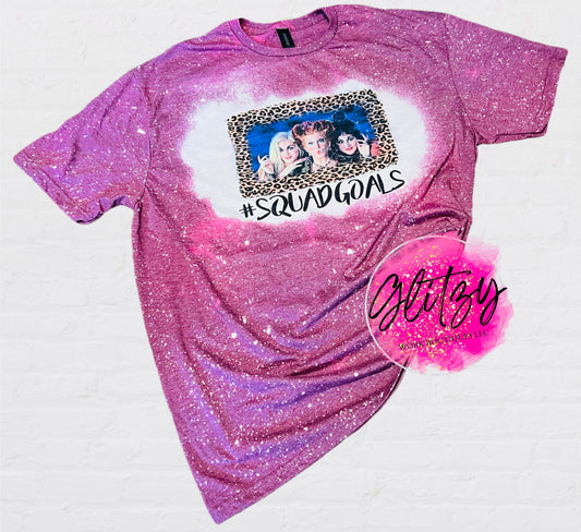 Squad Goals Hocus Pocus Bleached Tee