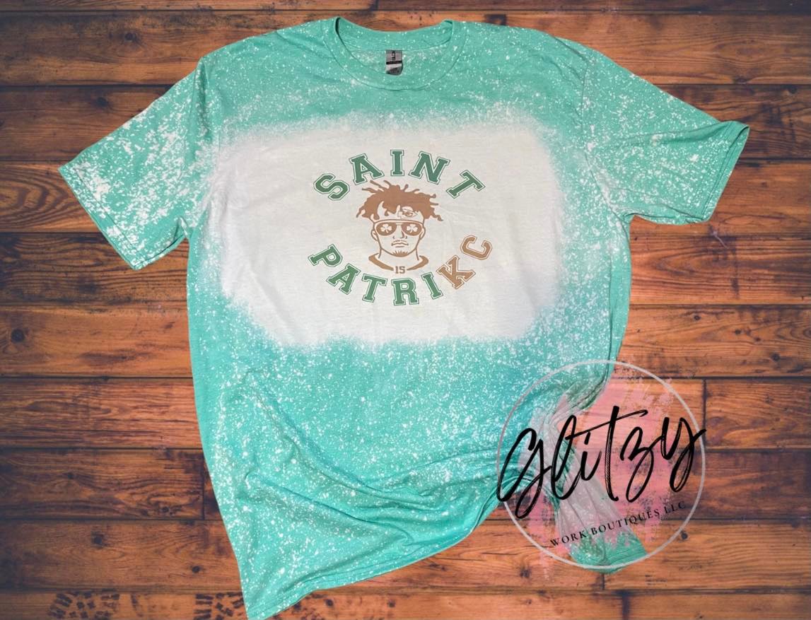 St Patrick's Day KC Bleached Tee