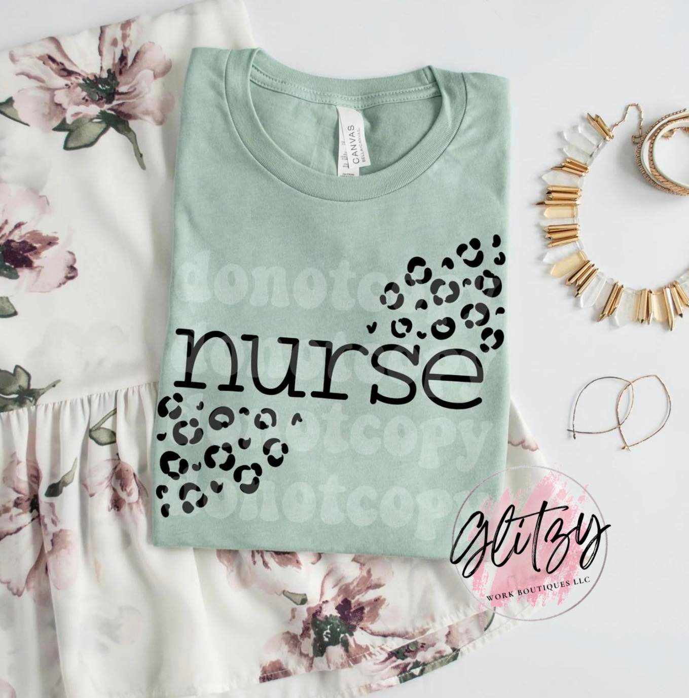 Leopard nurse Graphic Tee