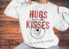 Hugs and Kisses Graphic Crewneck Sweatshirt