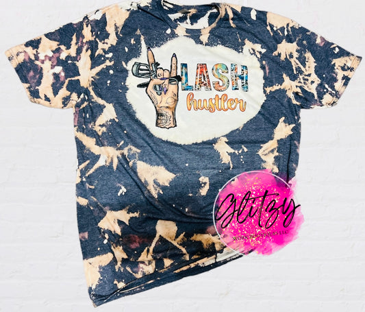 Lash Hustler Bleached Tee