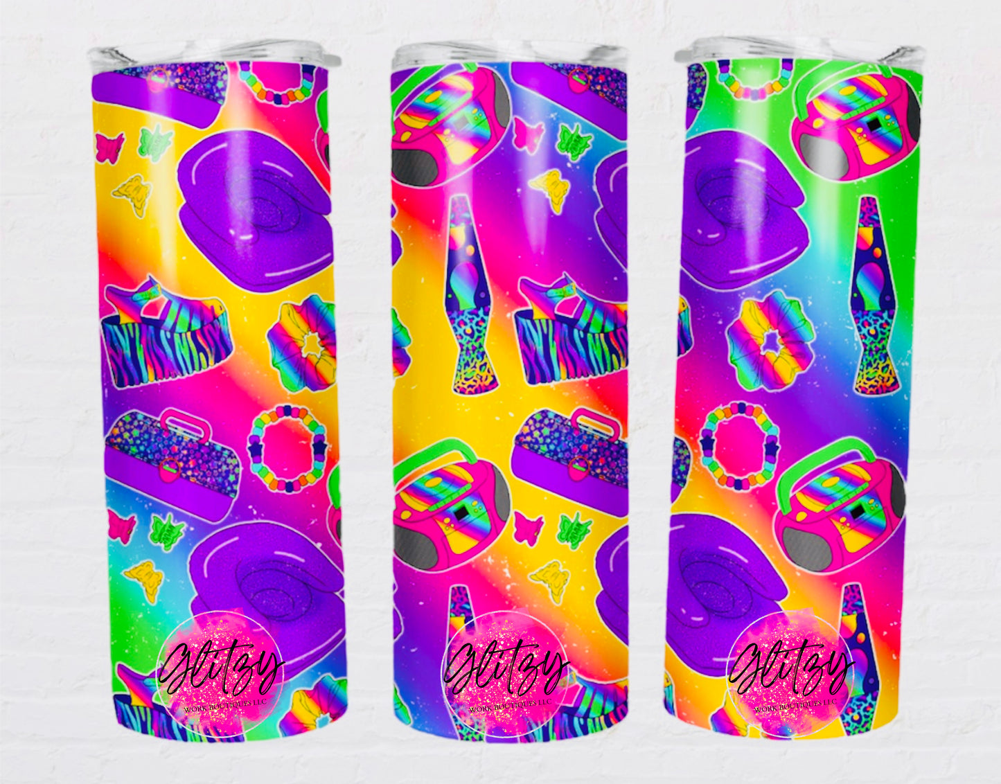 Rainbow 90's Things 20oz Tumbler