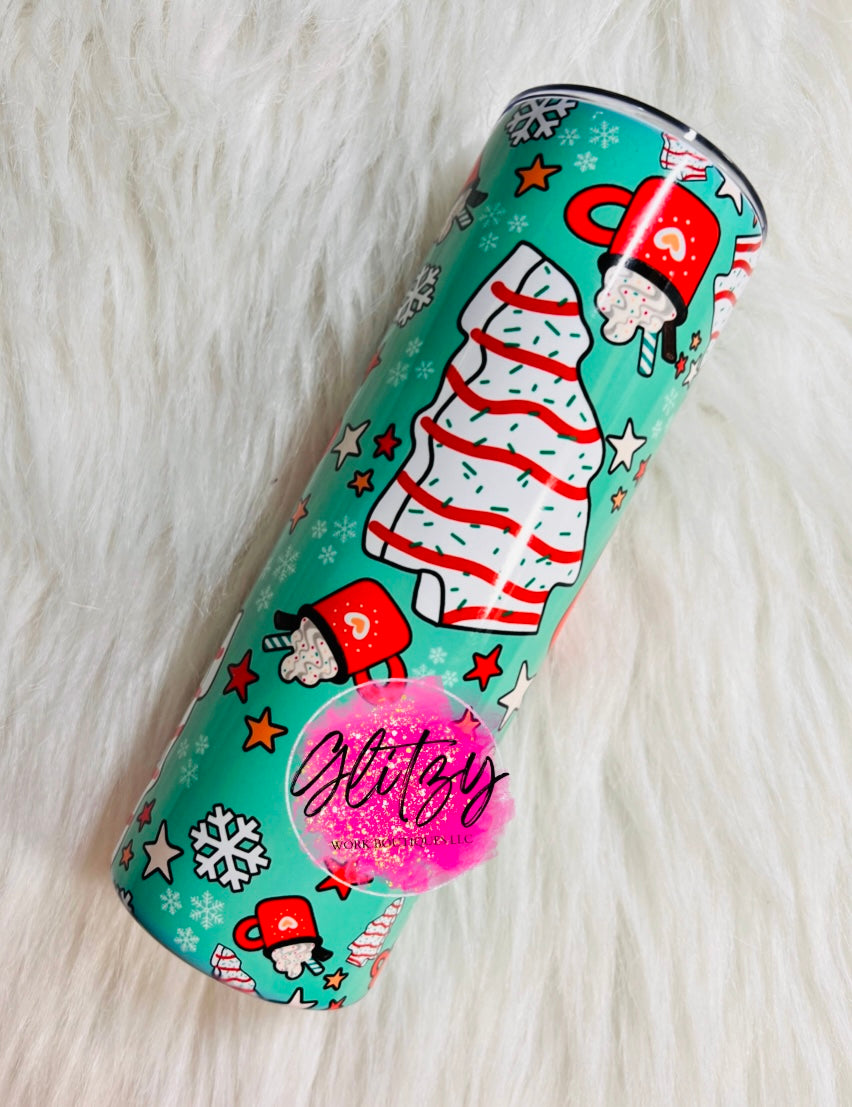 LITTLE DEBBIE CHRISTMAS CAKE HOT CHOCOLATE TUMBLER