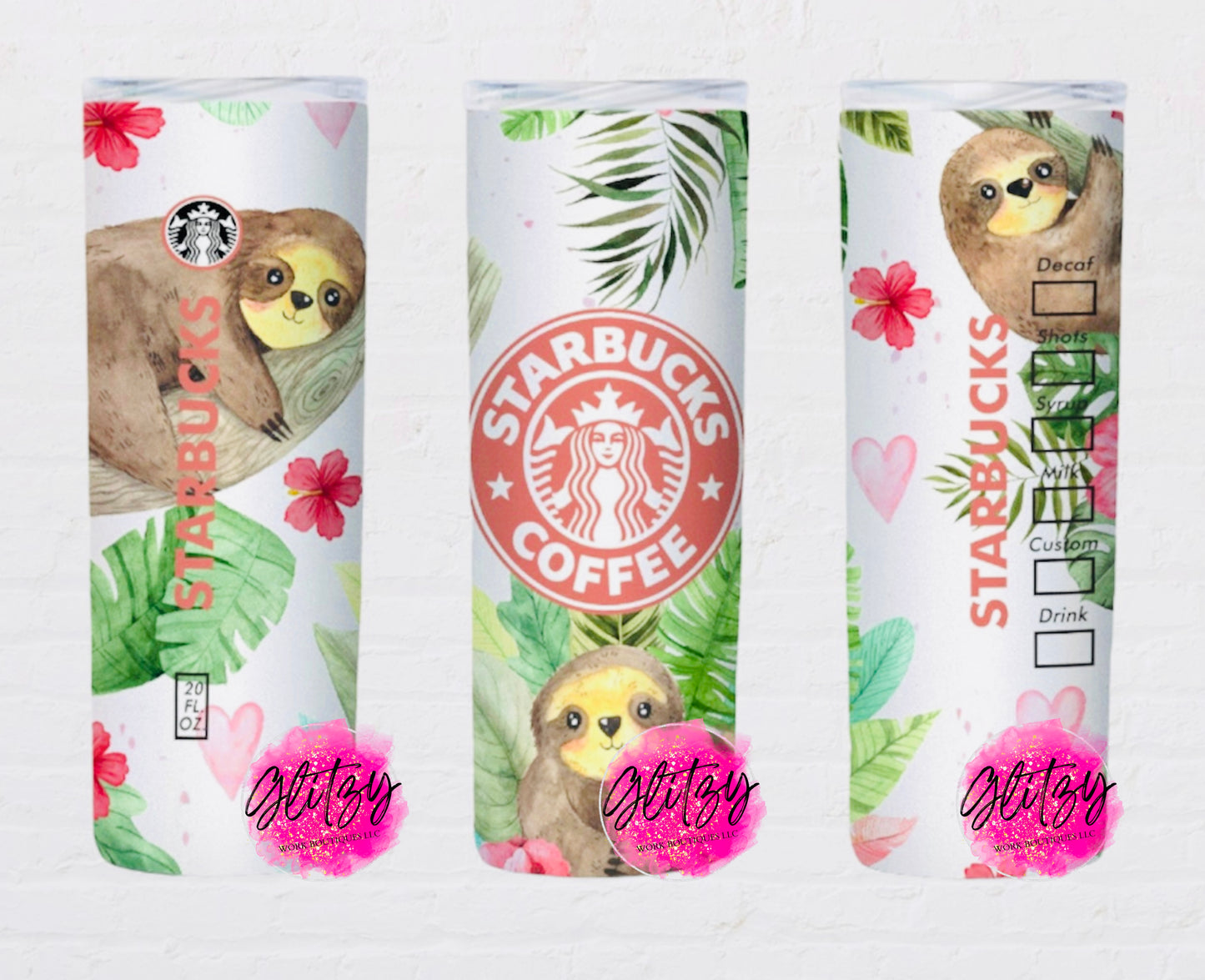 Sloths Starbucks Coffee Tumbler