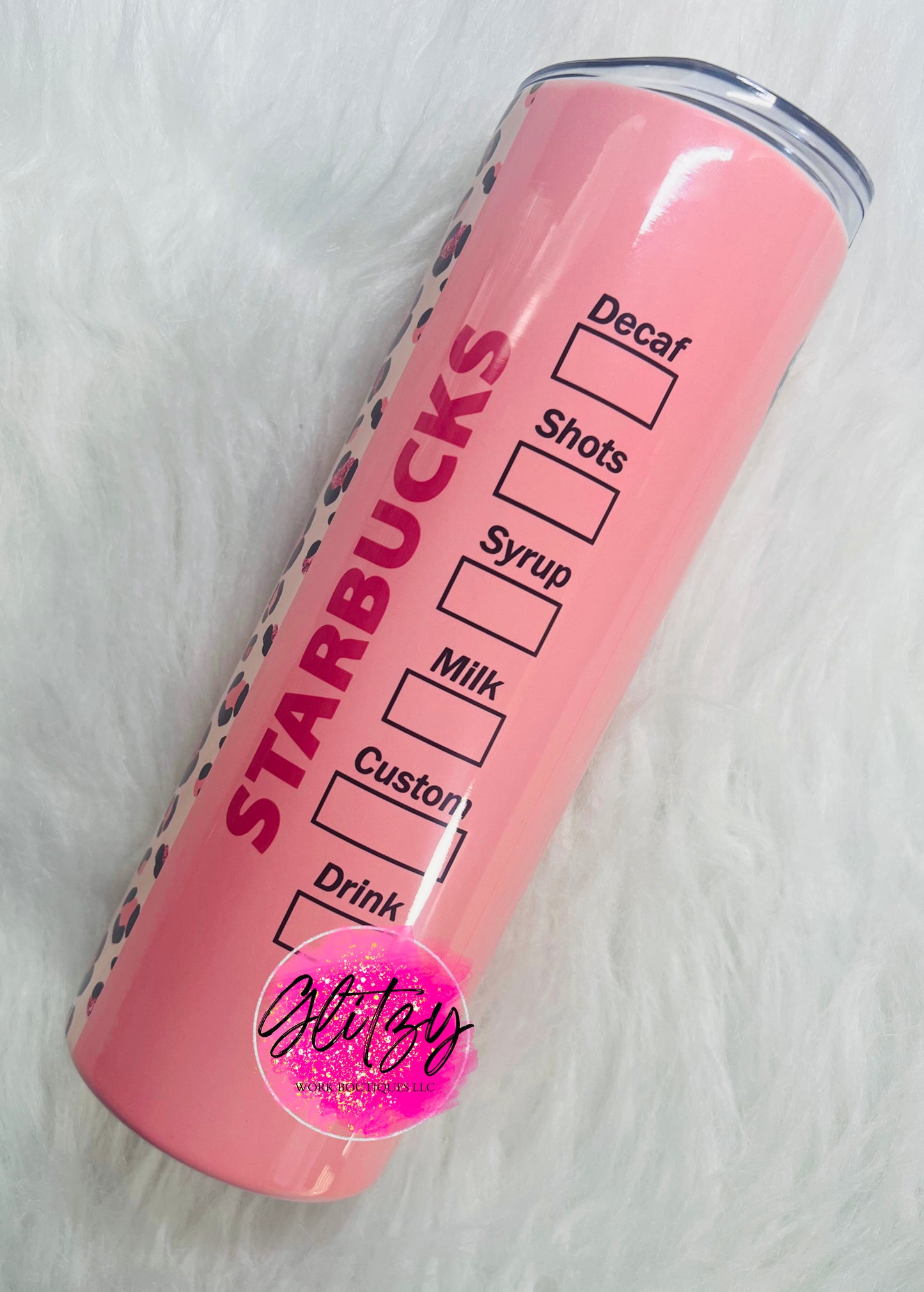 PINK Leopard Starbucks Coffee 20oz Tumbler