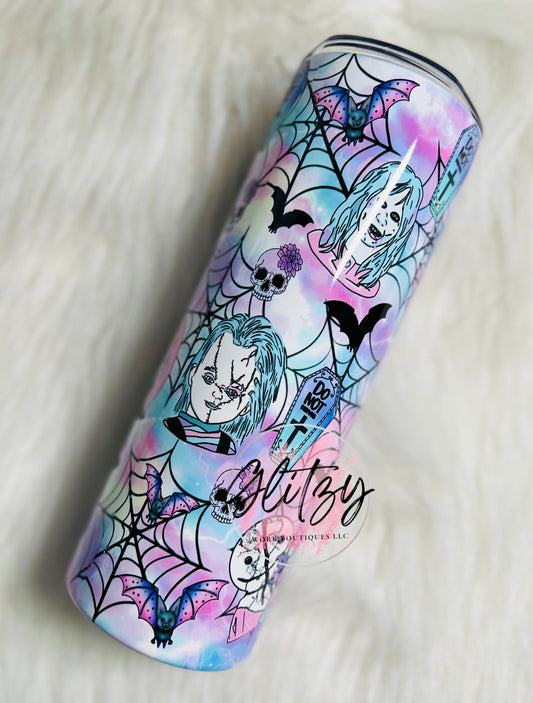 Pastel Character Horror Tumbler