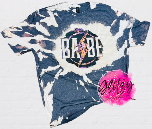 BABE LIGHTNING BOLT HALLOWEEN Bleached Tee