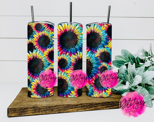 Tie-Dye Sunflower 20oz Tumbler