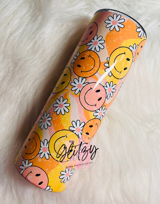 Daisy Retro Smiley Tumbler