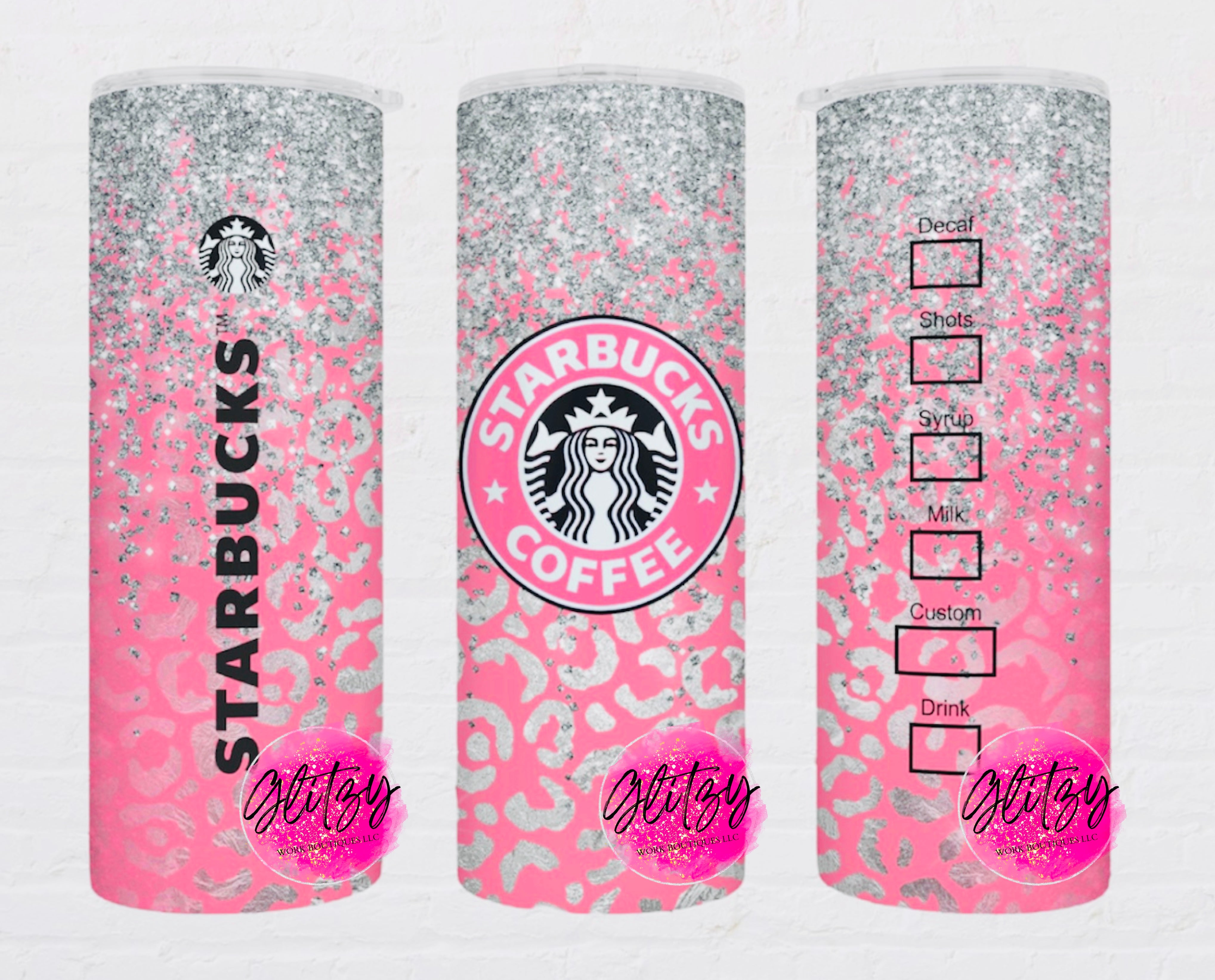 Pink starbucks coffee thermos fashion