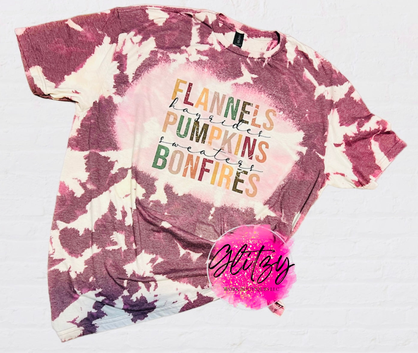 FLANNELS hayrides PUMPKINS sweaters BONFIRES Bleached Tee