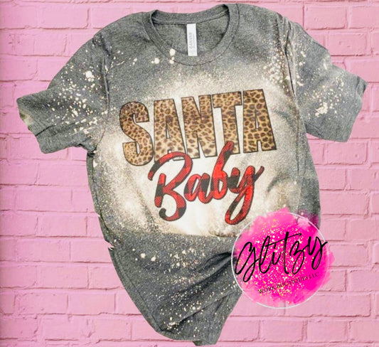 Santa Baby Bleached Tee