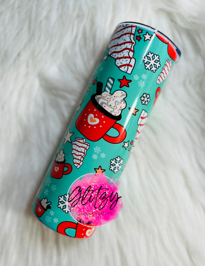 LITTLE DEBBIE CHRISTMAS CAKE HOT CHOCOLATE TUMBLER