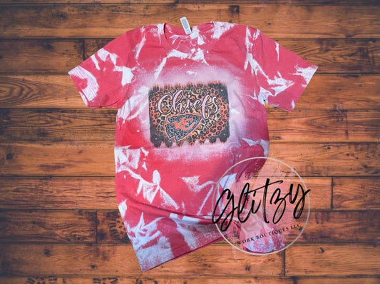 KC Chiefs Leopard Bleached Tee