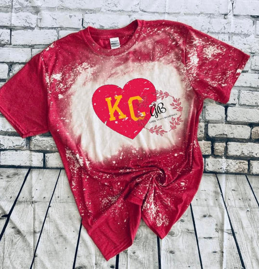 Heart KC Bleached Tee