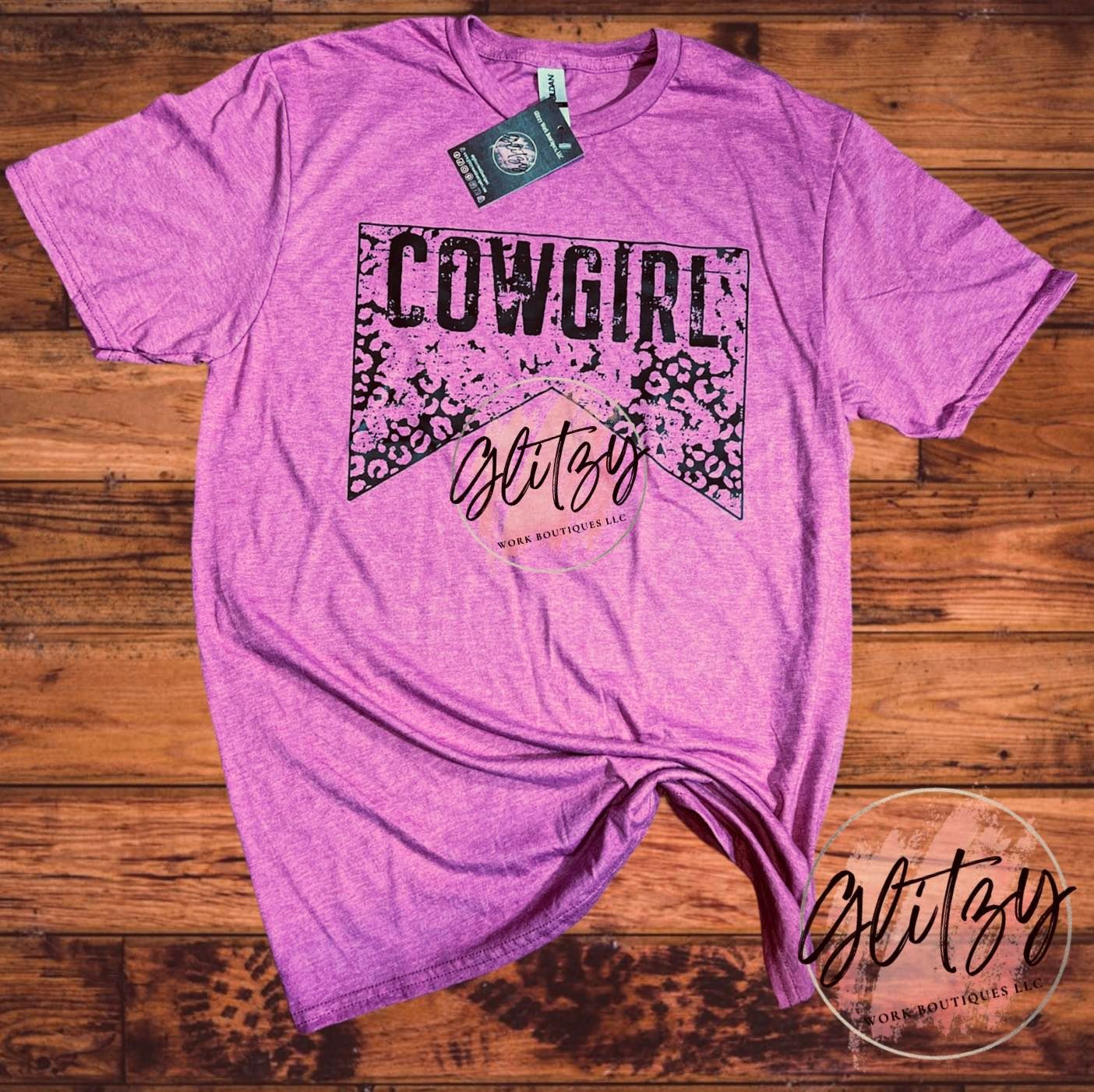 Leopard Cowgirl Graphic Tee