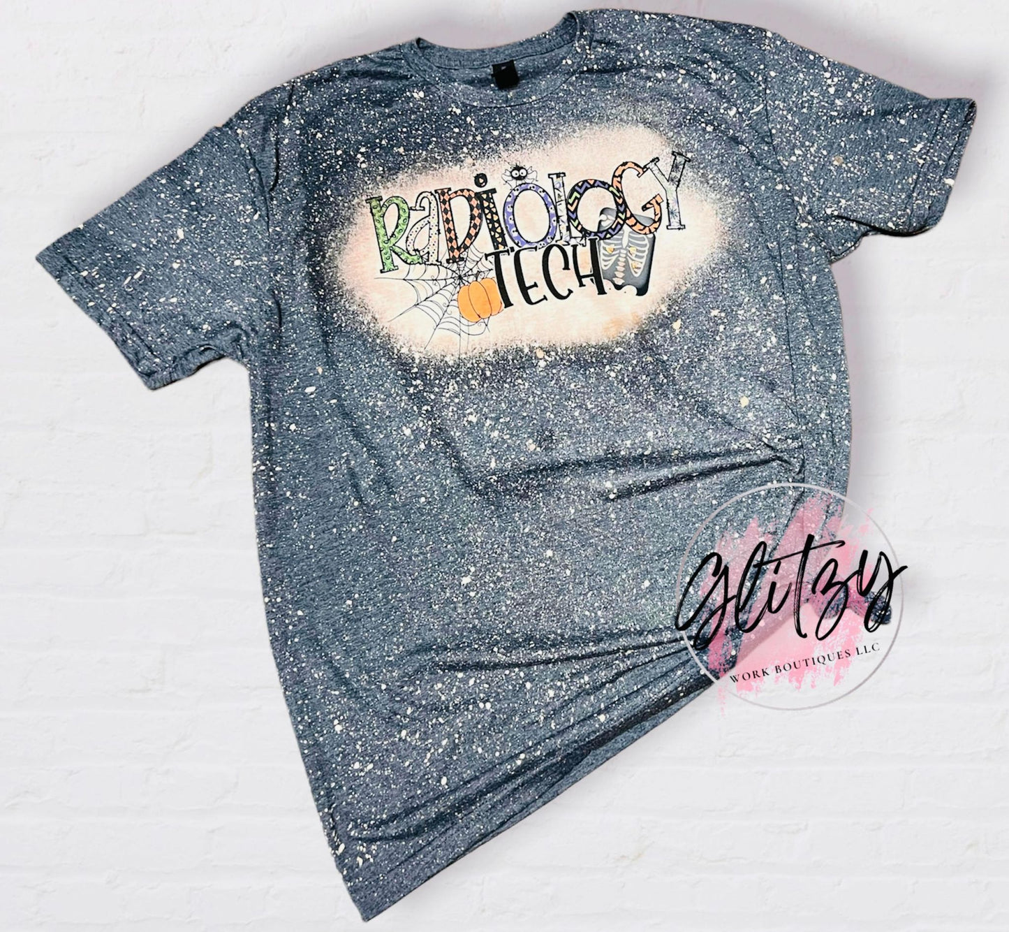 RADIOLOGY TECH SPOOKY Bleached Tee