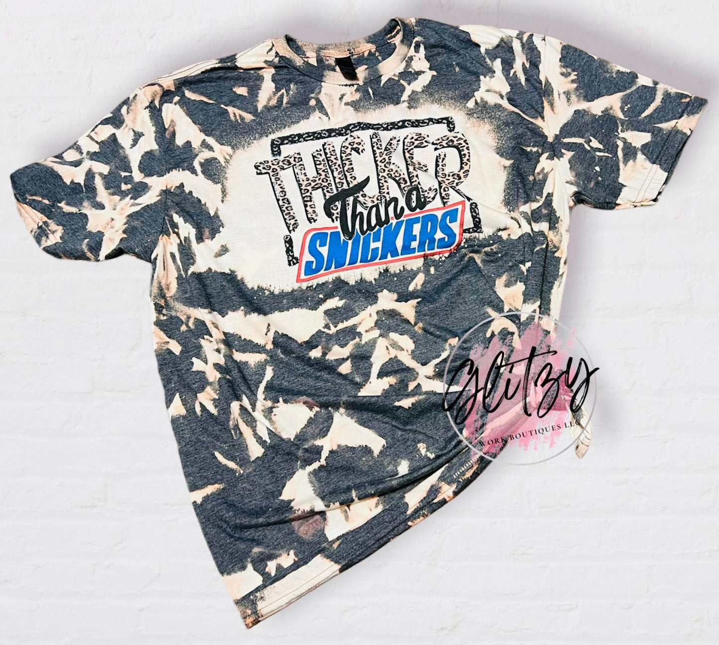 THICKER Than a SNICKERS Bleached Tee